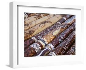 Hand Painted Didgeridoos, Aboriginal Musical Instrument, Australia-D H Webster-Framed Photographic Print