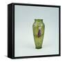 Hand-painted glass vase showing lady golfer, 10 1/2 inches high, c1905-Unknown-Framed Stretched Canvas