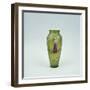 Hand-painted glass vase showing lady golfer, 10 1/2 inches high, c1905-Unknown-Framed Giclee Print