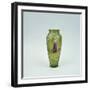 Hand-painted glass vase showing lady golfer, 10 1/2 inches high, c1905-Unknown-Framed Giclee Print
