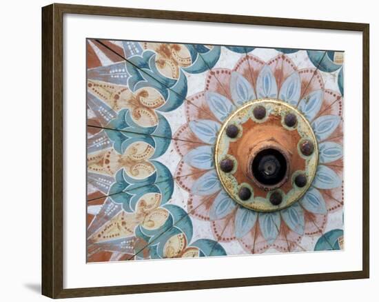 Hand-Painted Oxcart Wheel, Costa Rica-Darrell Gulin-Framed Photographic Print