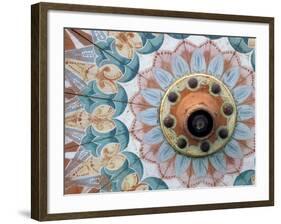 Hand-Painted Oxcart Wheel, Costa Rica-Darrell Gulin-Framed Photographic Print