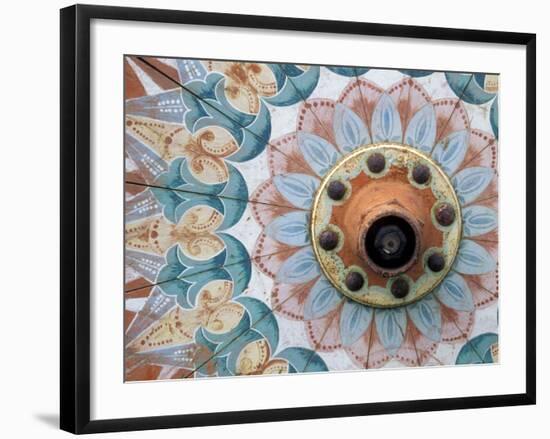 Hand-Painted Oxcart Wheel, Costa Rica-Darrell Gulin-Framed Photographic Print