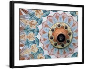 Hand-Painted Oxcart Wheel, Costa Rica-Darrell Gulin-Framed Photographic Print