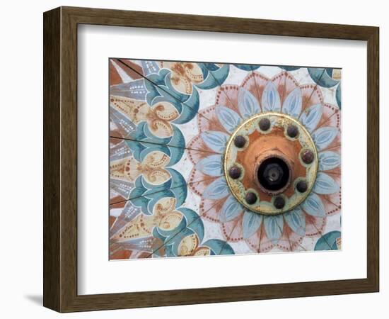 Hand-Painted Oxcart Wheel, Costa Rica-Darrell Gulin-Framed Photographic Print