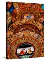 Hand Painted Souvenir Plates, Pisac Market, Peru-Cindy Miller Hopkins-Stretched Canvas