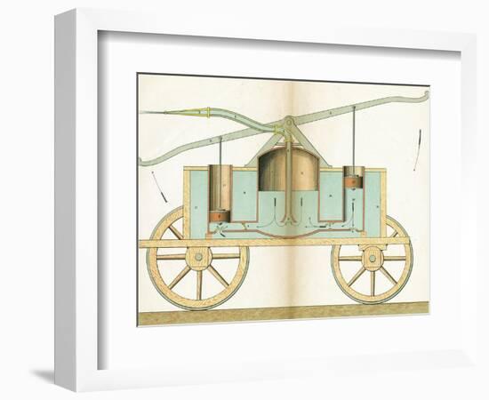 Hand Pump Fire Engine-null-Framed Art Print