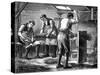 Hand-Scutchers at Work, C1880-null-Stretched Canvas