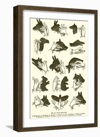 Hand Shadows-null-Framed Giclee Print