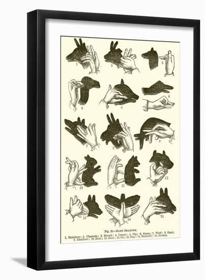 Hand Shadows-null-Framed Giclee Print