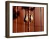 Hand shaped handles in brown door, Spain-Panoramic Images-Framed Photographic Print