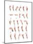 Hand Sign Language Alphabet-null-Mounted Art Print