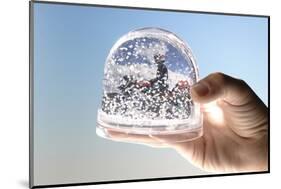 Hand, Snow-Ball, Picture, Motorcyclists, Shakes-Fact-Mounted Photographic Print