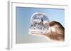 Hand, Snow-Ball, Picture, Motorcyclists, Shakes-Fact-Framed Photographic Print