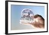 Hand, Snow-Ball, Picture, Motorcyclists, Shakes-Fact-Framed Photographic Print