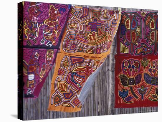 Hand-Stitched Molas, Kuna Indian, San Blas Islands, Panama-Cindy Miller Hopkins-Stretched Canvas