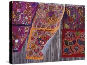 Hand-Stitched Molas, Kuna Indian, San Blas Islands, Panama-Cindy Miller Hopkins-Stretched Canvas