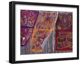 Hand-Stitched Molas, Kuna Indian, San Blas Islands, Panama-Cindy Miller Hopkins-Framed Photographic Print