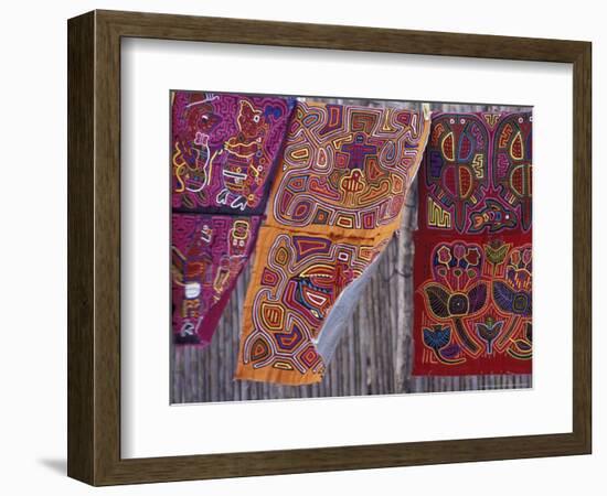 Hand-Stitched Molas, Kuna Indian, San Blas Islands, Panama-Cindy Miller Hopkins-Framed Photographic Print