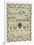 Hand-Stitched Sampler of needlework on Linen, Signed Margaret Crawford, February 15, 1795-null-Framed Giclee Print