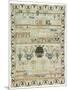 Hand-Stitched Sampler of needlework on Linen, Signed Margaret Crawford, February 15, 1795-null-Mounted Giclee Print