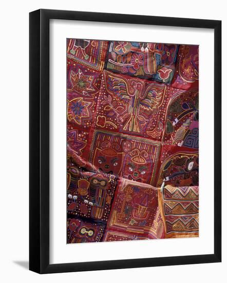 Hand-Stitched Textiles, San Blas Islands, Panama-Cindy Miller Hopkins-Framed Photographic Print