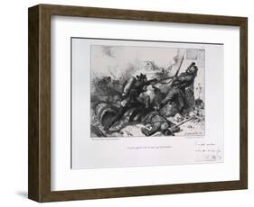 Hand-To-Hand Fighting, Siege of Paris, Franco-Prussian War, 1870-Auguste Bry-Framed Giclee Print