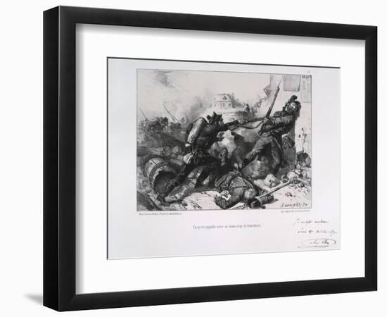 Hand-To-Hand Fighting, Siege of Paris, Franco-Prussian War, 1870-Auguste Bry-Framed Giclee Print