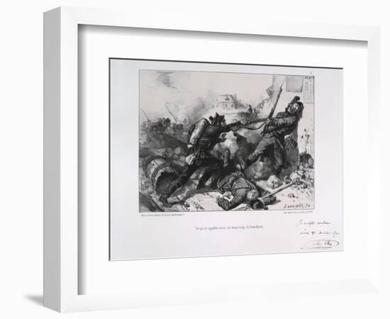 Hand-To-Hand Fighting, Siege of Paris, Franco-Prussian War, 1870-Auguste Bry-Framed Giclee Print