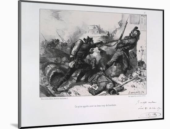 Hand-To-Hand Fighting, Siege of Paris, Franco-Prussian War, 1870-Auguste Bry-Mounted Giclee Print