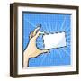 Hand with a Card-Alena Kozlova-Framed Art Print