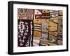 Hand woven blankets made by Native Americans for sale in Old Town Albuquerque, NM.-Jerry Ginsberg-Framed Photographic Print