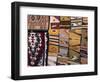 Hand woven blankets made by Native Americans for sale in Old Town Albuquerque, NM.-Jerry Ginsberg-Framed Photographic Print