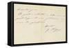 Hand-Written Note-Giovanni Verga-Framed Stretched Canvas