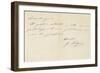 Hand-Written Note-Giovanni Verga-Framed Giclee Print