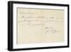 Hand-Written Note-Giovanni Verga-Framed Giclee Print