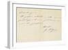 Hand-Written Note-Giovanni Verga-Framed Giclee Print