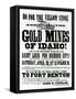 Handbill Advertising Steamer Voyages to the Gold Mines of Idaho, 1865-null-Framed Stretched Canvas