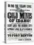 Handbill Advertising Steamer Voyages to the Gold Mines of Idaho, 1865-null-Stretched Canvas