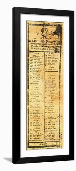 Handbill: Casualties, 1775-null-Framed Giclee Print