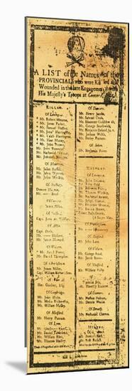 Handbill: Casualties, 1775-null-Mounted Giclee Print