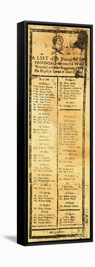 Handbill: Casualties, 1775-null-Framed Stretched Canvas