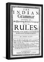 Handbill (Indian Grammar by John Eliot) Art Poster Print-null-Framed Poster