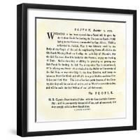 Handbill Warning Boston Patriots against Buying Tea, December 2, 1773-null-Framed Giclee Print