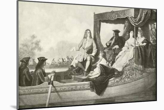 Handel's River Concert for George I-Edouard Jean Conrad Hamman-Mounted Giclee Print