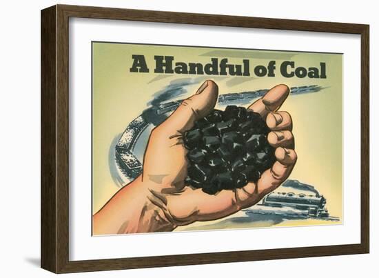 Handful of Coal-Found Image Press-Framed Giclee Print