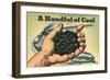 Handful of Coal-Found Image Press-Framed Giclee Print