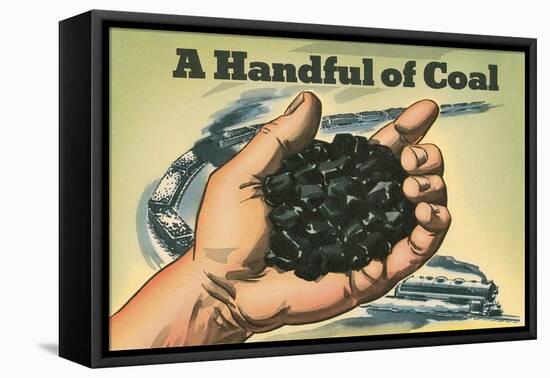 Handful of Coal-Found Image Press-Framed Stretched Canvas