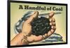 Handful of Coal-Found Image Press-Framed Giclee Print