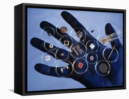 Handful of Microelectronic Parts-Fritz Goro-Framed Stretched Canvas